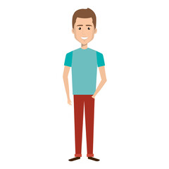 Fototapeta premium young man avatar character vector illustration design