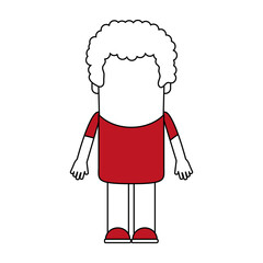 Flat line man icon design. Vector illustration.