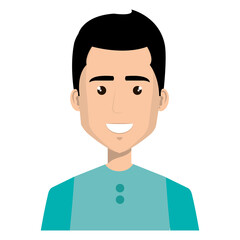 young man avatar character vector illustration design