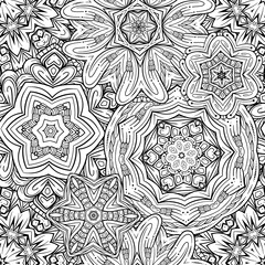 Vector ethnic mandala seamless pattern