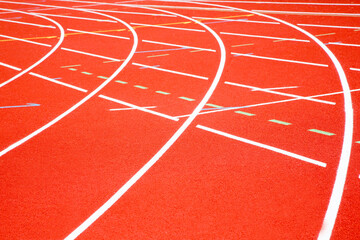 Fototapeta premium Red Asphalt for runners.