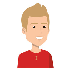 young man avatar character vector illustration design