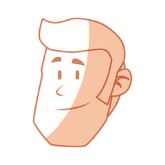 Guy face cartoon icon vector illustration graphic design