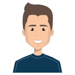 young man avatar character vector illustration design