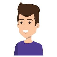young man avatar character vector illustration design