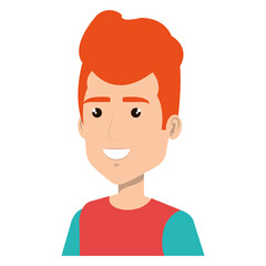 young man avatar character vector illustration design