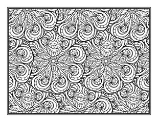 Fantasy decorative antistress coloring pattern page