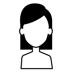 young woman shirtless avatar character vector illustration design