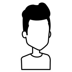 young man avatar character vector illustration design