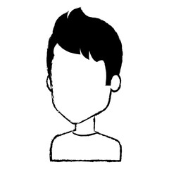 young man avatar character vector illustration design