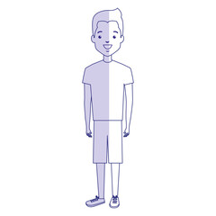 young man avatar character vector illustration design