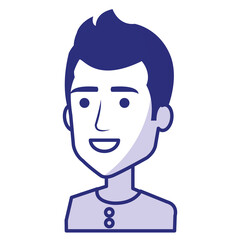 young man avatar character vector illustration design