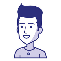 young man avatar character vector illustration design