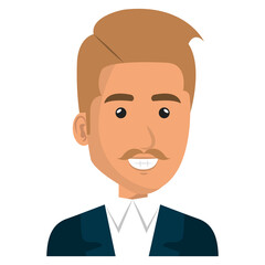 elegant businessman avatar character vector illustration design