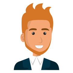 elegant businessman avatar character vector illustration design
