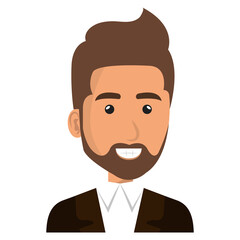elegant businessman avatar character vector illustration design