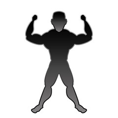Bodybuilding man silhouette icon vector illustration graphic design