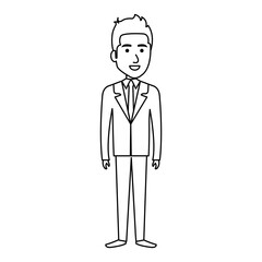 elegant businessman avatar character vector illustration design