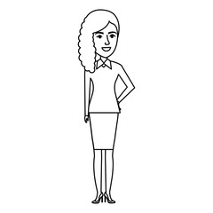 elegant businesswoman avatar character vector illustration design