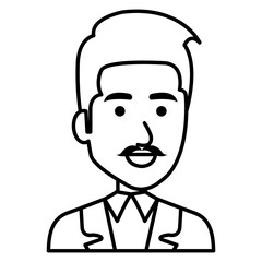 elegant businessman avatar character vector illustration design