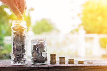 Growing silver coins and saving money step succeed