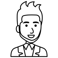 elegant businessman avatar character vector illustration design