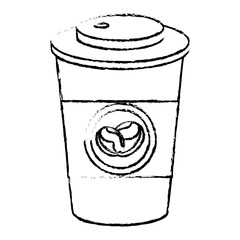coffee plastic cup isolated icon vector illustration design