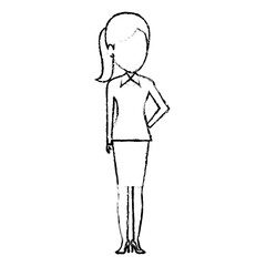 elegant businesswoman avatar character vector illustration design