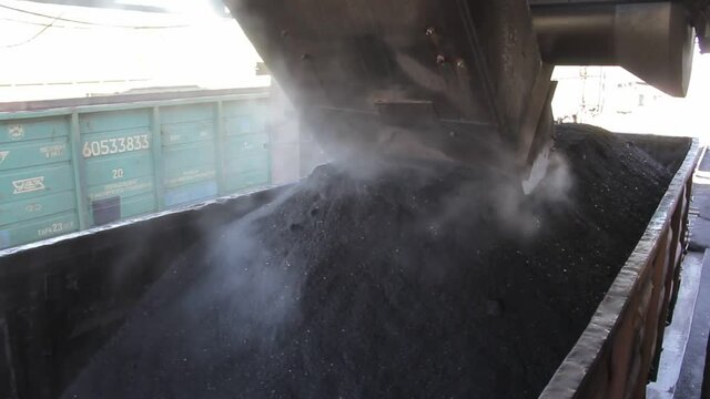 Loading of coal in coaches of the train./The production of coal concentrate at the concentrator