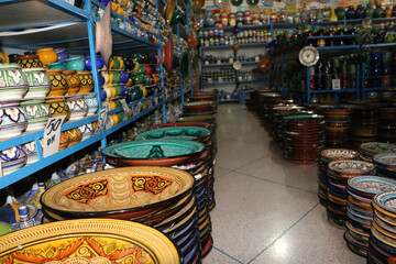 Fototapeta premium Clay jars in clay shop