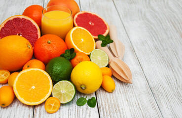 Fresh citrus fruits
