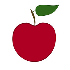 Red apple - vector illustration