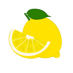 Fresh lemons vector illustration