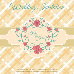 Card wedding invitation background eps 10 vector