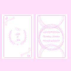 Pink wedding invitation card background eps 10 vector