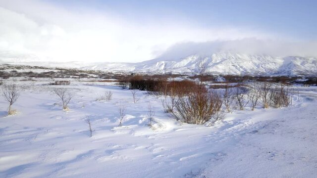 Iceland scenic landscape nature winter snow cold outside wonderland cold moutain