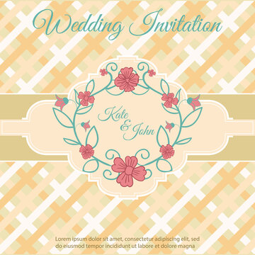 Card wedding invitation background eps 10 vector