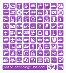Set of technology icons