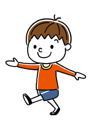 歩く男の子
