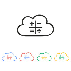 Cloud computing - vector icon.