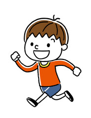 走る男の子