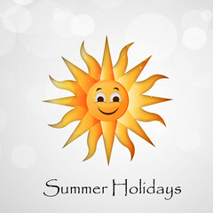 Illustration of lements for summer background