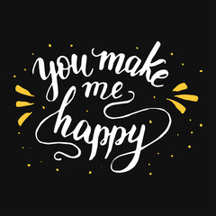 Hand drawn romantic quote.