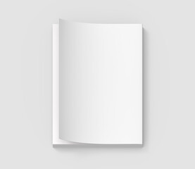 Blank hard cover book template