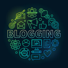 Fototapeta na wymiar Blogging vector concept illustration