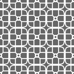 Grey ornamental seamless wallpaper pattern, vector illustration