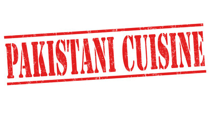 Pakistani cuisine sign or stamp