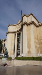 Obraz premium Photo of Trocadero gardens on a spring morning, Paris, France