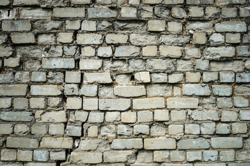 Old white brick wall texture