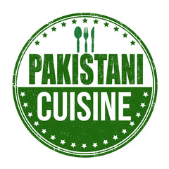 Pakistani cuisine sign or stamp